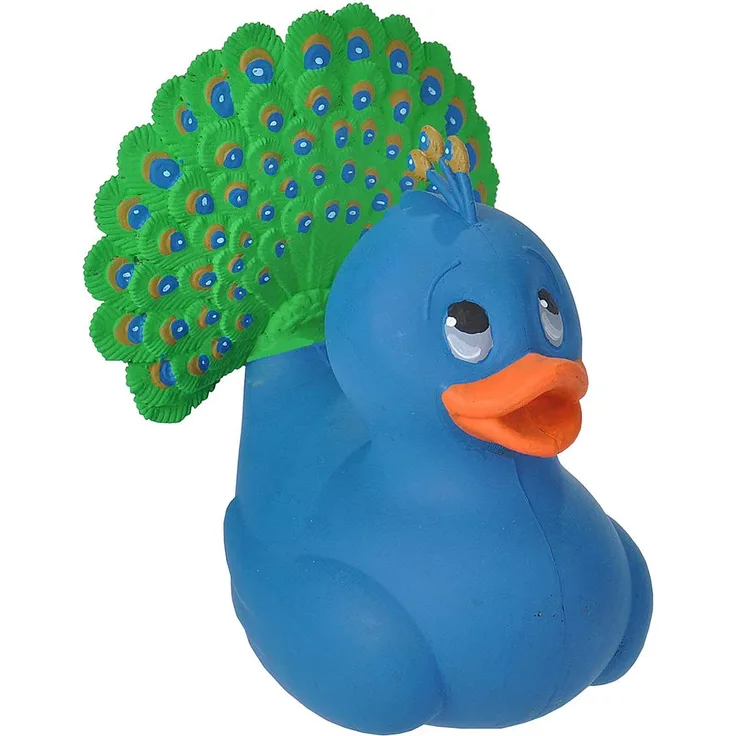 Wild Republic gummiente Pfau junior 10 cm blau/grün