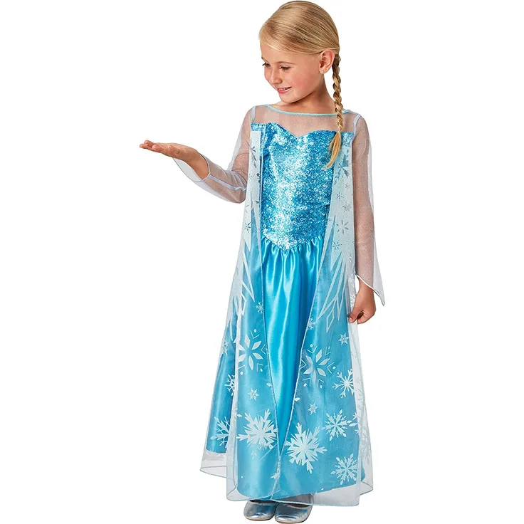 Rubie's 3620976 - Elsa Frozen Classic - Larger Size, Action Dress Ups und Zubehör, 9-10