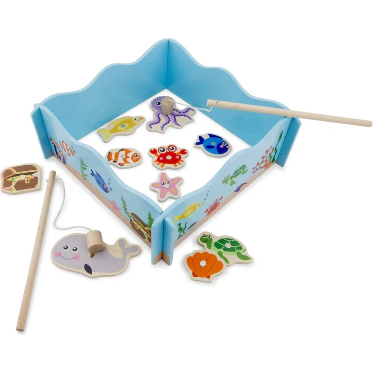 New Classic Toys Angelspiel Junior 24 x 24 cm Holz blau 13-teilig