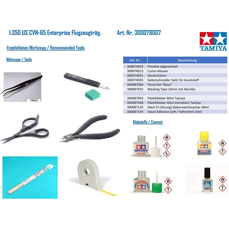 TAMIYA 300078007 1:350 US CVN-65 Enterprise Flugzeugträg. – Bild 3