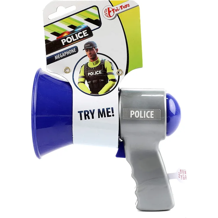 megaphon Polizei blau 14 cm