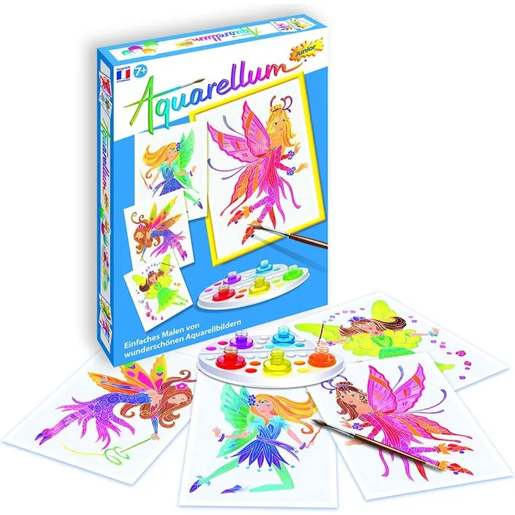 Sentosphere 06720 Aquarellum Junior, Malset für Kinder, Motiv Feen, Bastelset, Kreativ-Set, DIY