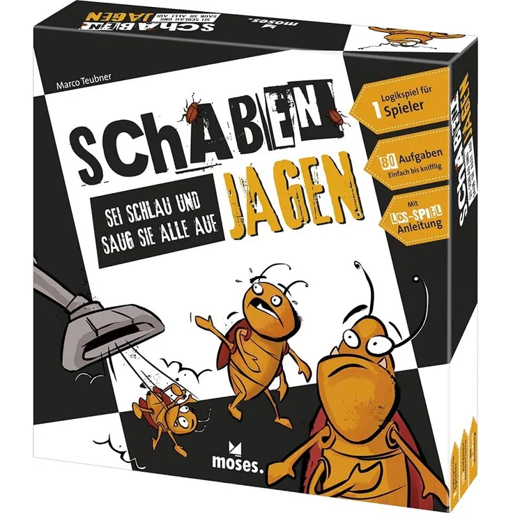 Schaben jagen | Logikspiel für 1 Spieler | 80 Aufgaben von einfach bis knifflig