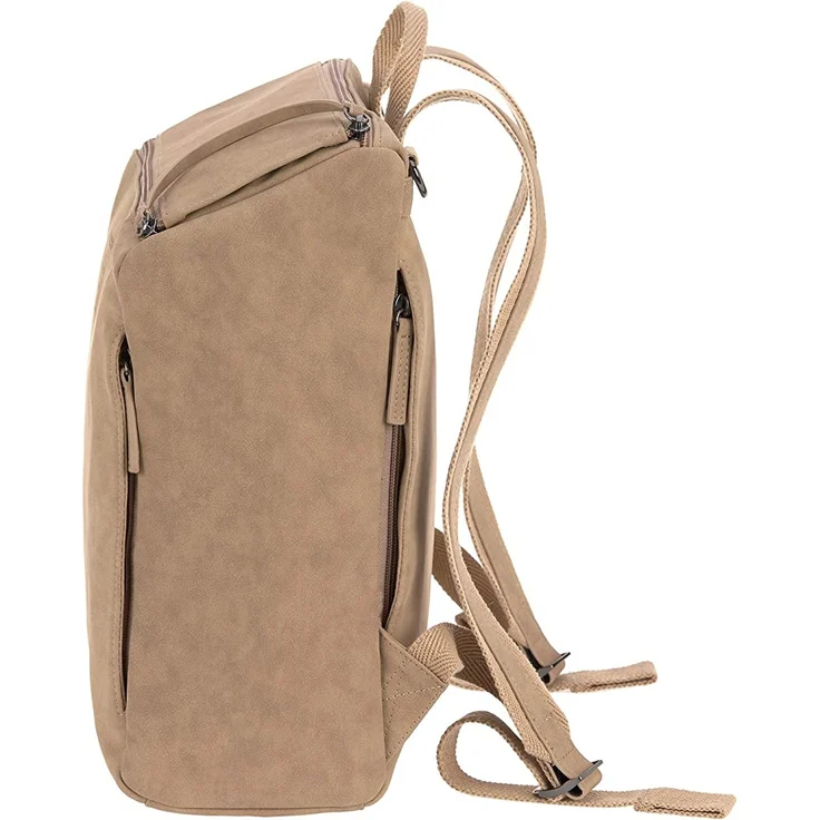 LÄSSIG Baby Wickelrucksack Wickeltasche mit Zubheör veganes Leder/Tender Backpack camel – Bild 9