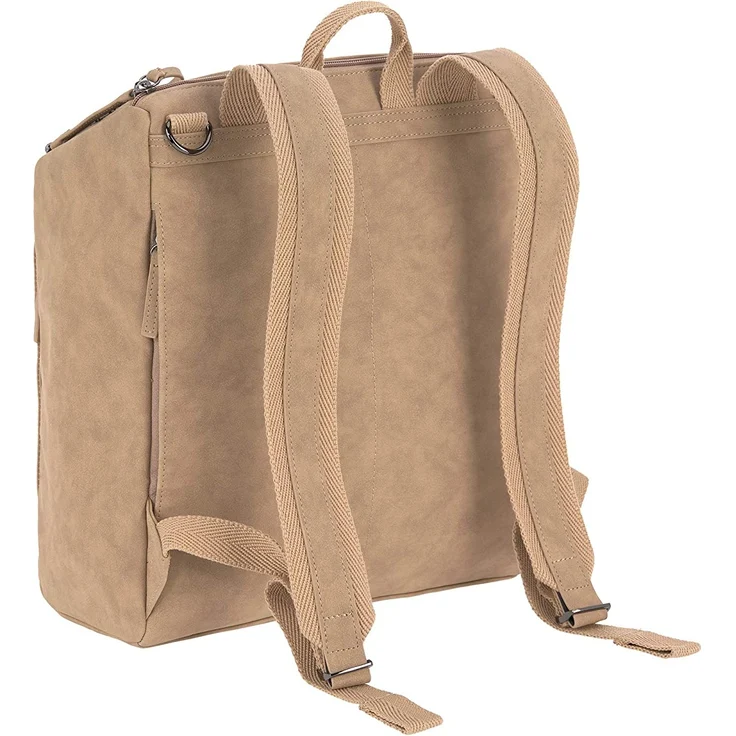 LÄSSIG Baby Wickelrucksack Wickeltasche mit Zubheör veganes Leder/Tender Backpack camel – Bild 8