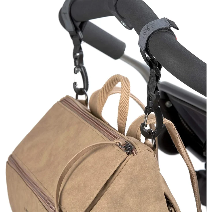 LÄSSIG Baby Wickelrucksack Wickeltasche mit Zubheör veganes Leder/Tender Backpack camel – Bild 6
