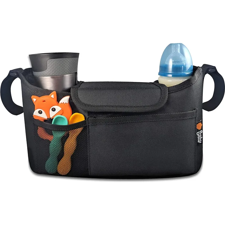 Kinderwagen Organizer Schwarz - Universeller Buggy Organizer mit Getränkehalter - Mit dieser Kinderwagentasche ist alles Wichtige immer griffbereit - Baby Uma - Preisvergleich