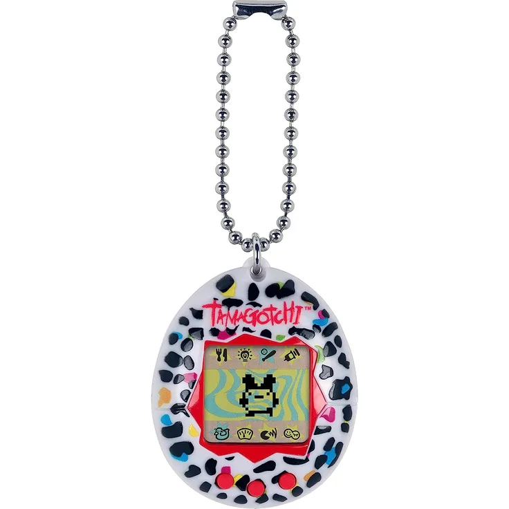 TAMAGOTCHI 42945NBNP Original Bandai Leoparden-Gehäuse mit Kette - Das Original Virtual-Reality-Haustier, Mehrfarbig