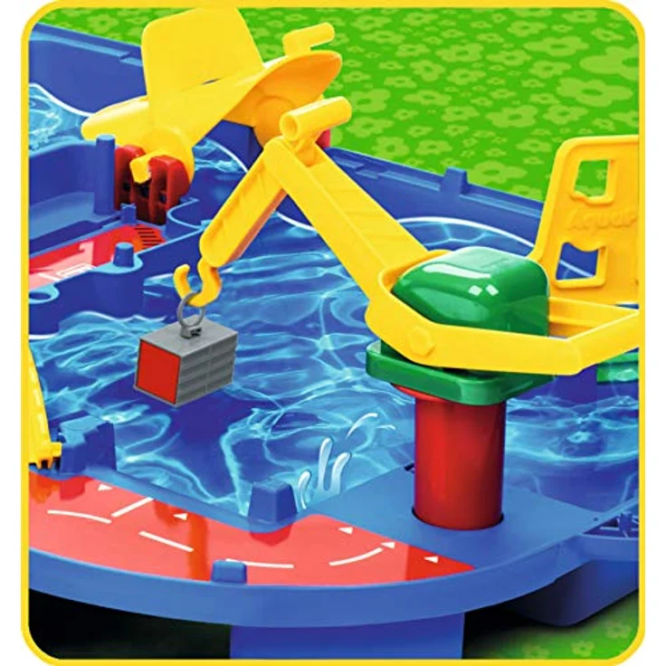 AquaPlay 'Start Set' Wasserbahn, 68 x 65 x 22 cm, inkl. Kran, Wasserfahrzeug mit Container, Containerboot, 1 Spielfigur – Bild 2