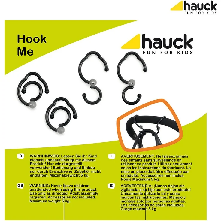 Hauck Hook me - Universelle Haken für Buggys und Kinderwagen – Bild 6