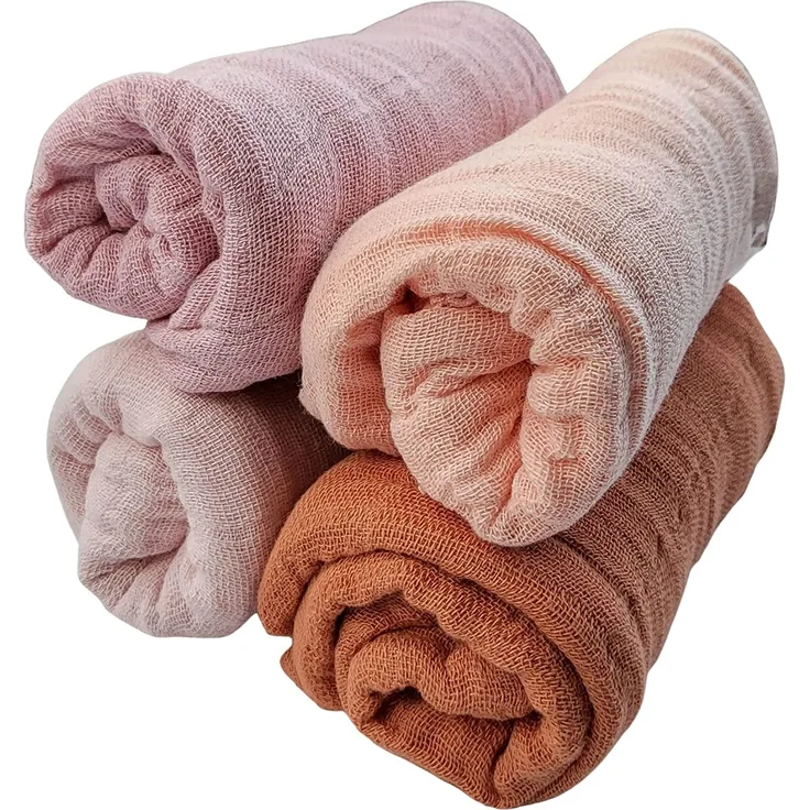 Pippi Mulltücher 4er Pack Spucktücher Biobaumwolle Organic (mauve/altrosa)