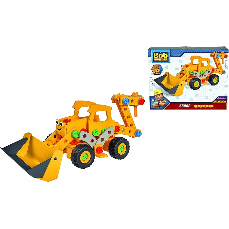 Eichhorn 109325105 - Bob der Baumeister - Constructor Bagger Baggi / Scoop, 142 teilig, FSC 100%, Made in Germany, ab 5 Jahren