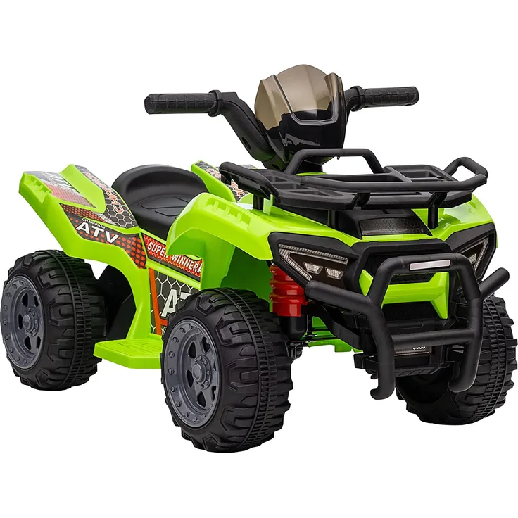 HOMCOM Elektroquad 6V Akku Elektroauto LED Frontlicht grün