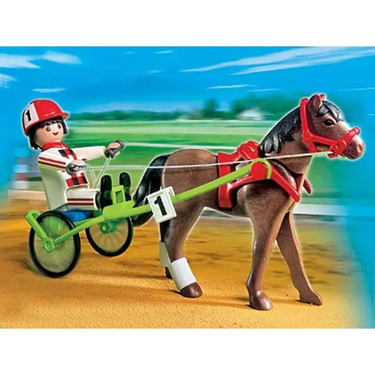 PLAYMOBIL - Trabrennpferd mit Sulky 4192