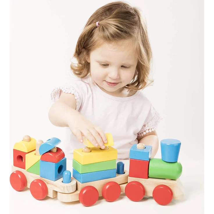 Melissa & Doug 10572 Zugspielset zum Stapeln, mehrfarbig - Preisvergleich – Bild 4