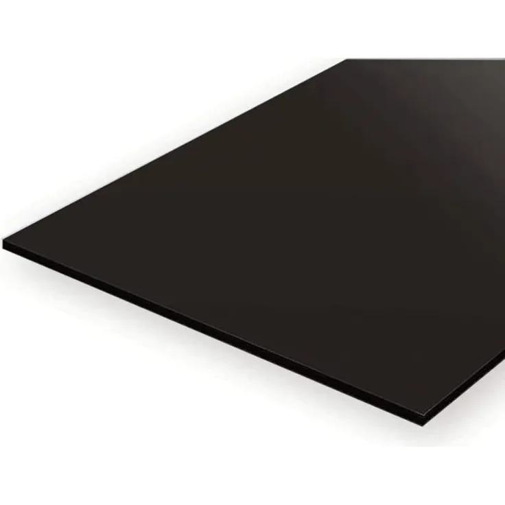 evergreen 9511 Schwarze Polystyrolplatten, 150x300x0,25 mm, 4 Stück