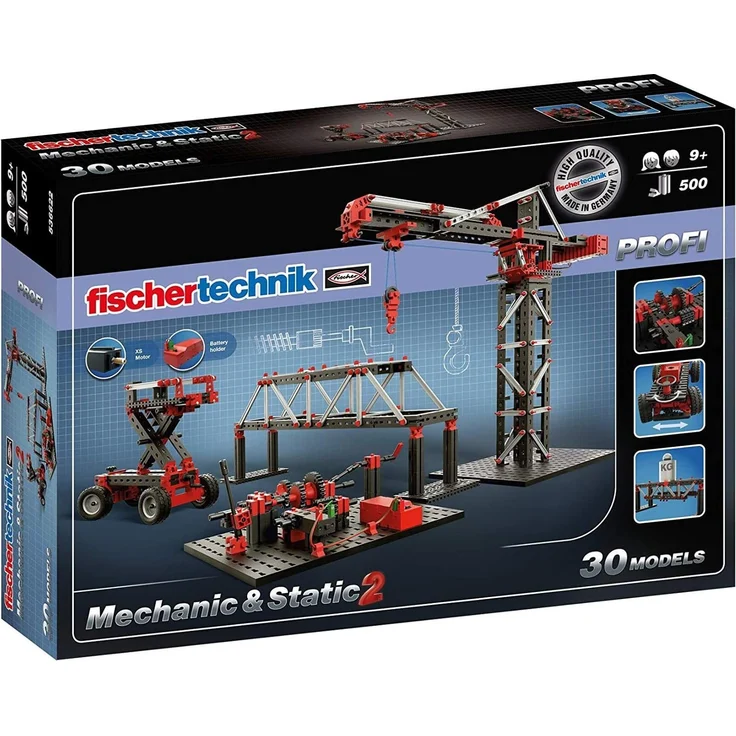 fischertechnik Experimentierbaukasten Mechanic + Static 2 - der optimale Technik Baukasten um die Grundlagen der Technik zu entdecken - 30 realtätsnahe Modelle - für Kinder ab 9 Jahren - – Bild 2