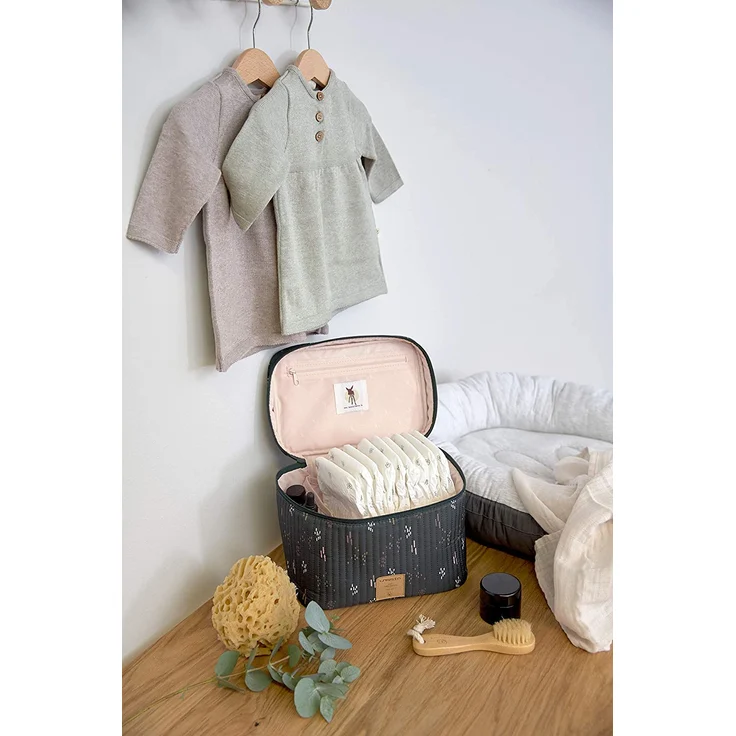 LÄSSIG Baby Wickeltisch Organizer Windel-Organizer to Go/Casual Nursery Caddy To Go Blobs Forest, grün - Preisvergleich – Bild 7