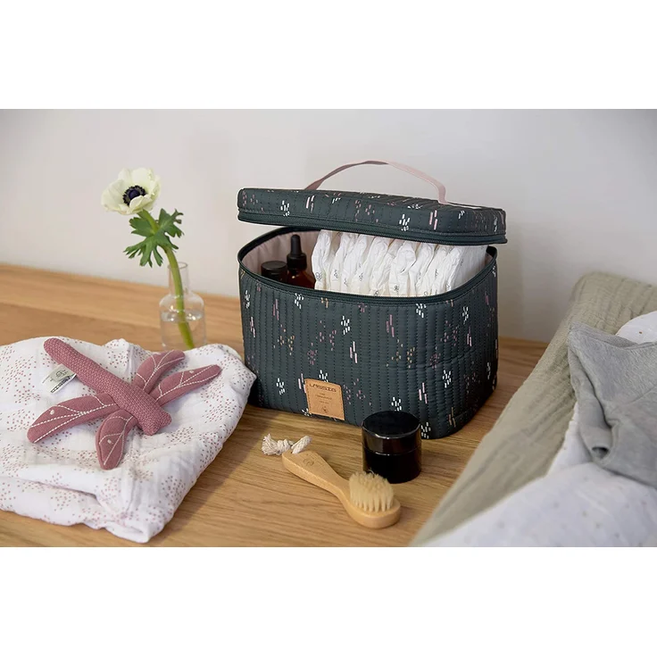LÄSSIG Baby Wickeltisch Organizer Windel-Organizer to Go/Casual Nursery Caddy To Go Blobs Forest, grün - Preisvergleich – Bild 6