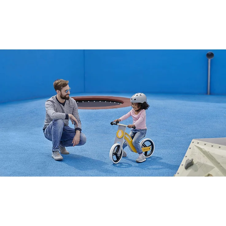 Kinderkraft Laufrad UNIQ, Lernlaufrad, Kinderlaufrad aus Holz, Superleichte 2,7 kg, Lauflernrad für Kinder, Kinderrad mit Tragegriff und Klingel, 12 Zoll Räder, ab 2 Jahre bis zu 35kg, Natural – Bild 9