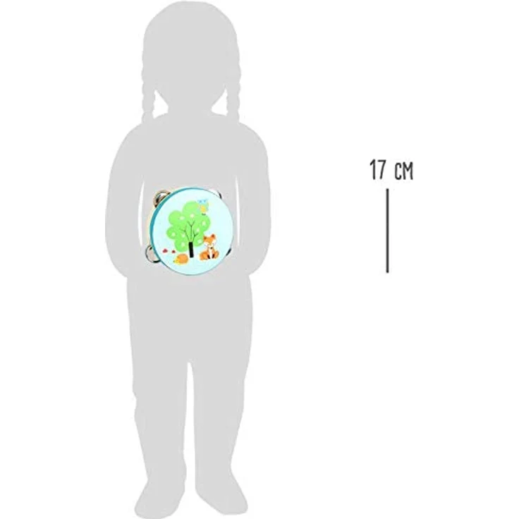 Small Foot 10721 Tamburin Kleiner Fuchs aus Holz, kindgerechtes Musikinstrument zur Förderung des Rhythmusgefühls, ab 3 Spielzeug – Bild 4