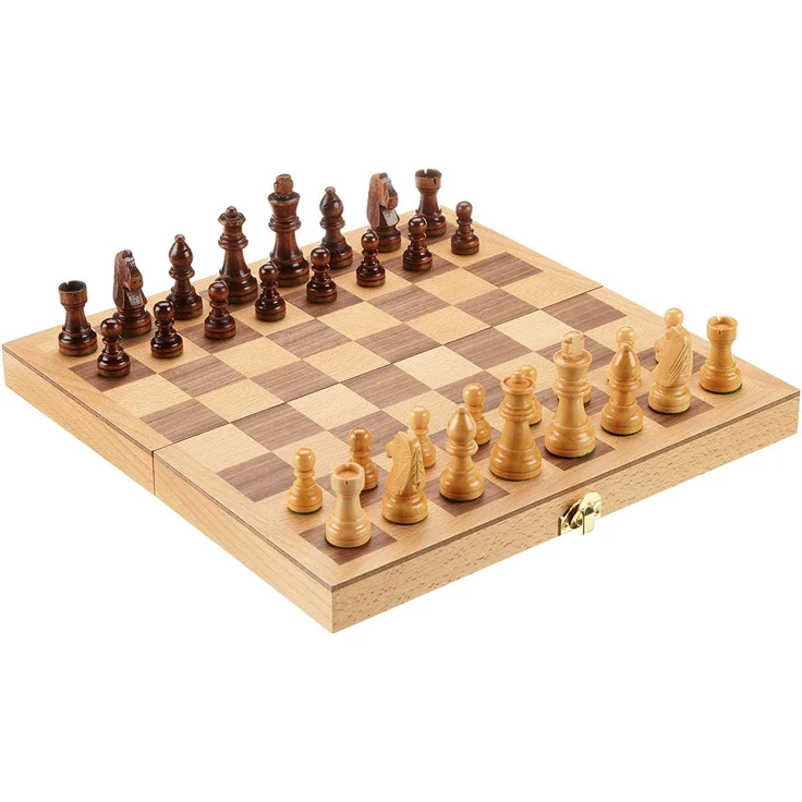 Philos 2708 - Schach, Schachspiel, Schachkassette, Feld 33 mm, Königshöhe 64 mm, Holz - Preisvergleich – Bild 1