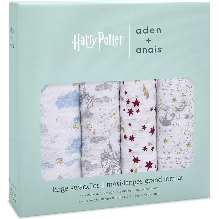 aden+anais Harry Potter iconic collection Swaddles Wickeltücher 4er Pack – Bild 3