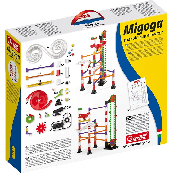 Quercetti Migago Kugelbahn mit Lift 150 Stück – Bild 8