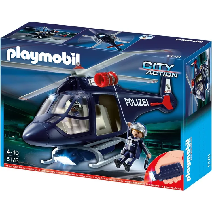 Playmobil 5178 - Polizeihubschrauber mit LED-Suchscheinwerfer