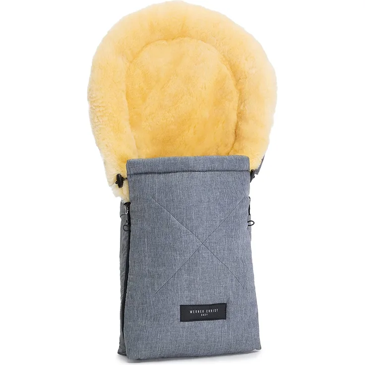 Christ Babyschalen Lammfellfußsack Oslo blau