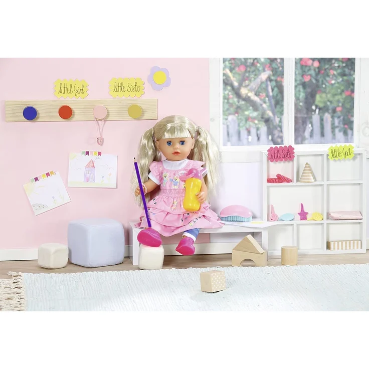 Zapf Creation BABY born 'Kindergarten Little Sister 36 cm', ab 3 Jahren, 7 Funktionen, benötigt keine Batterien – Bild 3