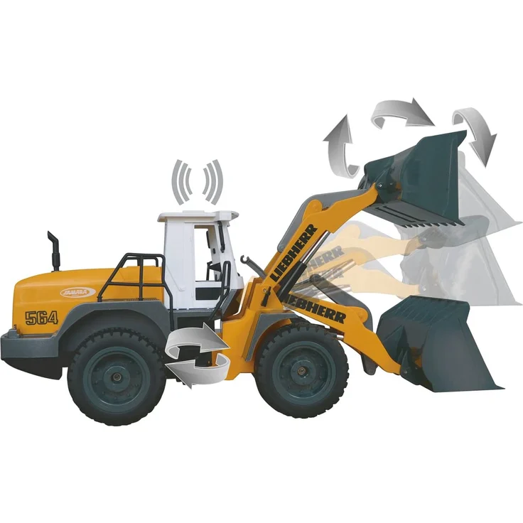 lader RC Liebherr 564 Jungen 2,4 Ghz gelb 1:20 – Bild 5