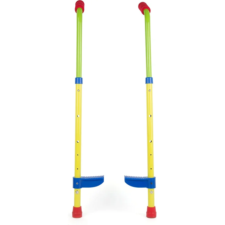 Small Foot 10866 Kinderstelzen mit sicheren Fußstützen aus stabilem Material, höhenverstellbar bis ca. 90cm, gepolsterte Handgriffe, schult den Gleichgewichtssinn, geeignet für Kinder ab 5 Jahren – Bild 1