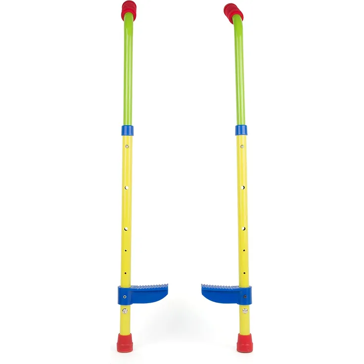 Small Foot 10866 Kinderstelzen mit sicheren Fußstützen aus stabilem Material, höhenverstellbar bis ca. 90cm, gepolsterte Handgriffe, schult den Gleichgewichtssinn, geeignet für Kinder ab 5 Jahren