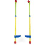 Small Foot 10866 Kinderstelzen mit sicheren Fußstützen aus stabilem Material, höhenverstellbar bis ca. 90cm, gepolsterte Handgriffe, schult den Gleichgewichtssinn, geeignet für Kinder ab 5 Jahren