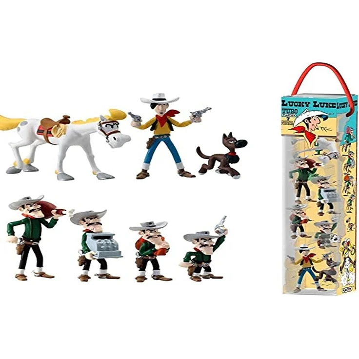 Plastoy SAS PLA70387 - Lucky Luke: Tube Lucky Luke, 7 Figuren – Bild 1