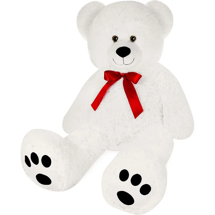 Monzana Teddybär L - XXXL 50-175cm verschiedene Farben Weiches Fell Schleife Tatzendruck Geschenk Plüschtier Kuscheltier Stofftier Riesen Teddy Bär – Bild 1