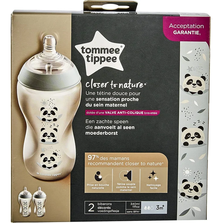 Tommee Tippee Closer to Nature 2 Stück 340 ml, Hellgrün – Bild 5