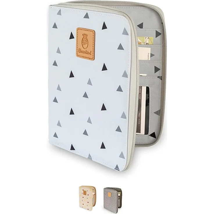 Ehrenkind® Mutterpasshülle | Mutterkindpasshülle | U-Heft Tasche | Mutterpassbuch | Impfpass Hülle GRAU mit Dreiecken - Preisvergleich – Bild 1