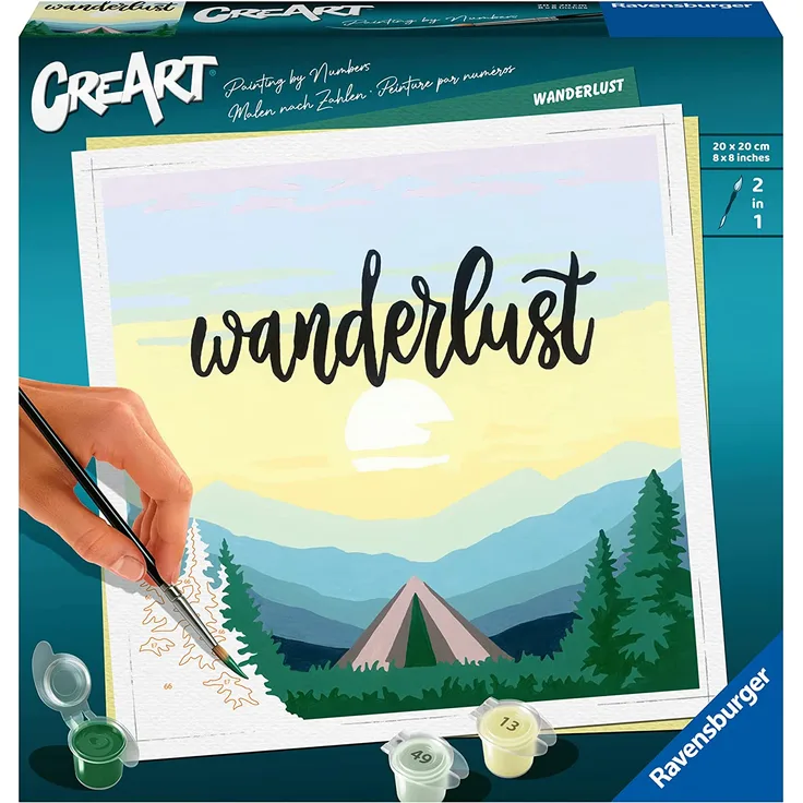Ravensburger 20269 - CreArt Malen nach Zahlen, Wanderlust, Malset