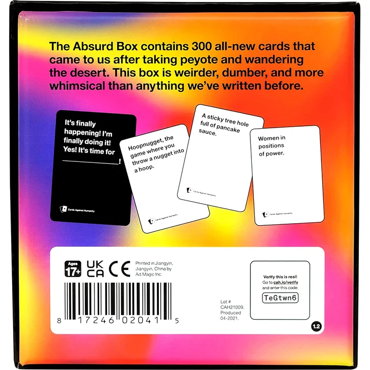 Cards Against Humanity BX4 Kartenspiele, Schwarz – Bild 3