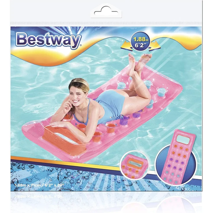 Bestway 43040 - Luftmatratze 188x71cm 'Fashion' (EU-Version) - 1x Luftmatratze, zufällige Farbauswahl – Bild 5