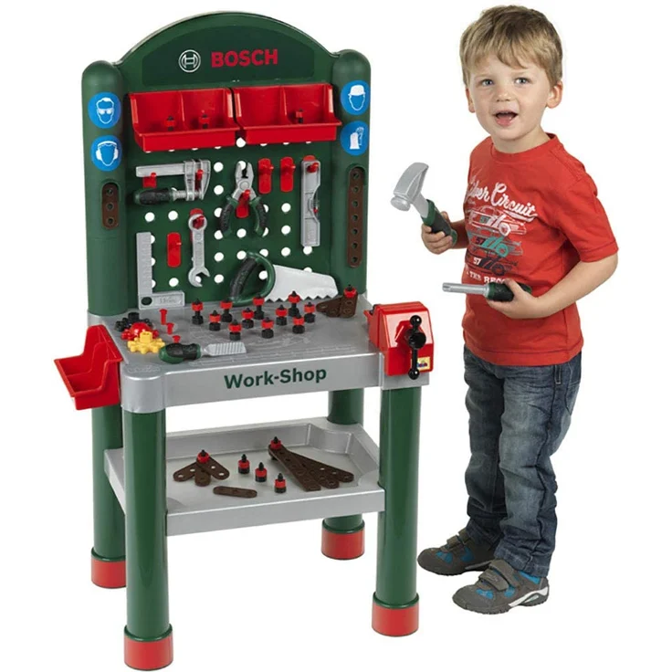 Theo Klein 8320 Bosch Workshop I 79-teilig|Arbeitsplatte mit Lernfunktion I Maße: 50 cm 37 cm 102 cm I Spielzeug für Kinder ab 3 Jahren – Bild 5