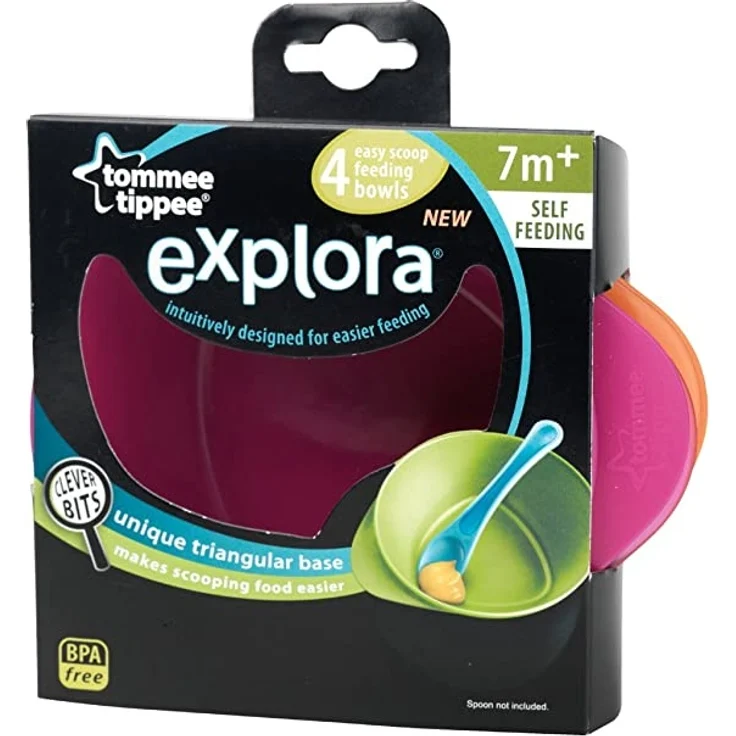 Tommee Tippee BOWL WITH TRIANGLE BASE 4 PCS. + pacifier + bottle + inserts (TT0262) – Bild 5