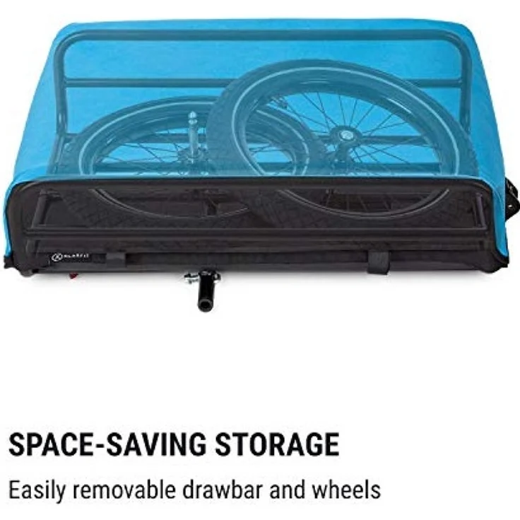 Companion Lastenanhänger 40kg / 50Ltr Fahrradanhänger Handwagen 16" Stahlrahmen schwarz/blau Schwarz – Bild 7
