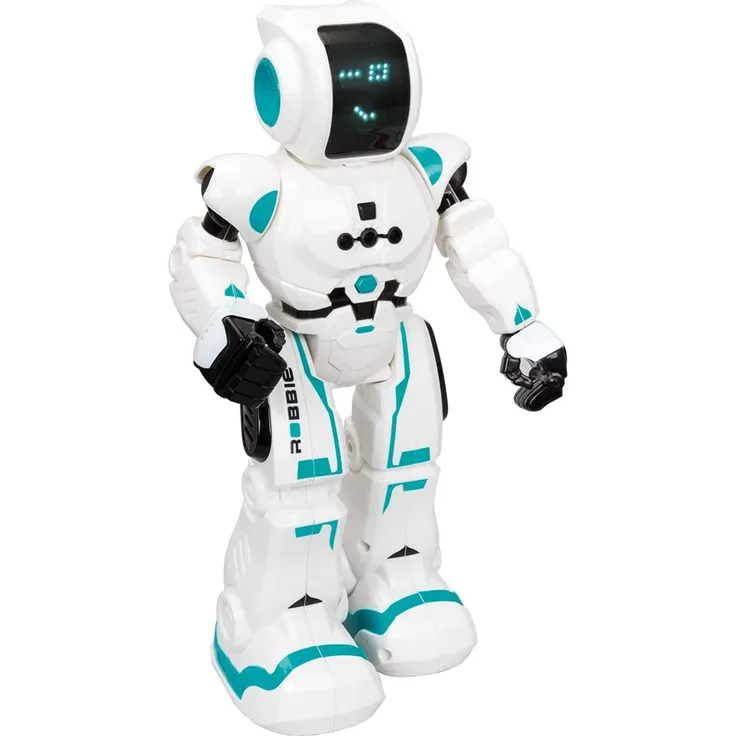 Xtrem Bots Robbie, robótica niños, Robot Con Sensor de Movimiento y Control Remoto programable. Juguete Robots Inteligente, Color Blanco/Azul (XT380831)