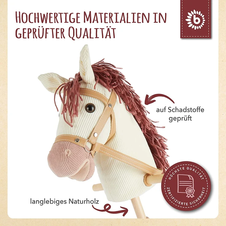 Steckenpferd, "Ginger", 100 cm, von Bieco – Bild 5
