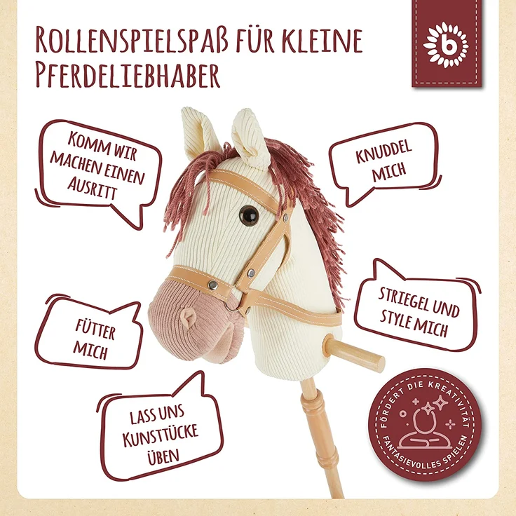 Steckenpferd, "Ginger", 100 cm, von Bieco – Bild 3