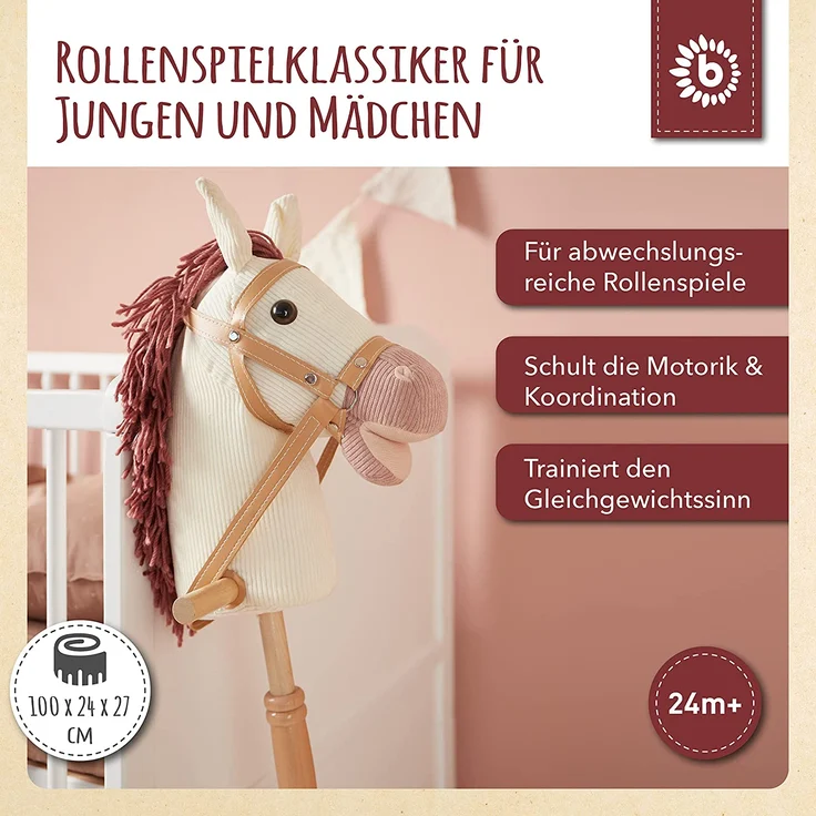 Steckenpferd, "Ginger", 100 cm, von Bieco – Bild 2