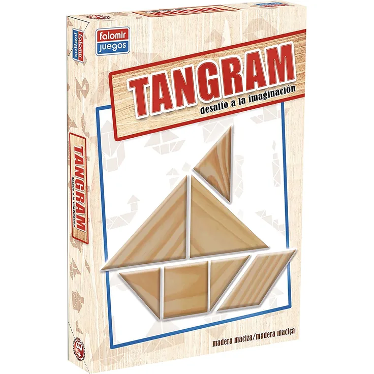 Falomir Tangram Holzspiel, Lernspiel (646484) , Farbe/Modell Sortiert